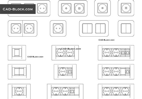 4 gang electrical box cad|four gang electrical outlet.